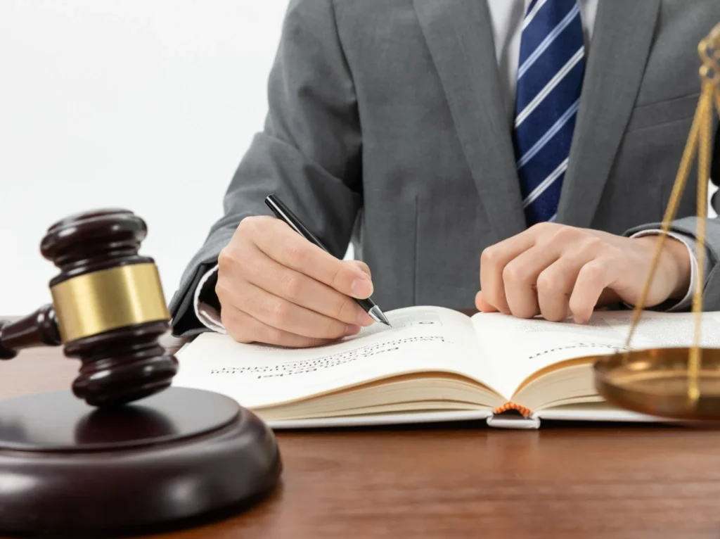 Mesa de trabajo con facturas, contratos y reportes de auditoría.